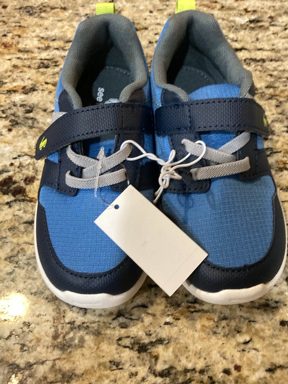 See Kai Run Blue and Navy Kids Sneakers Size 12
